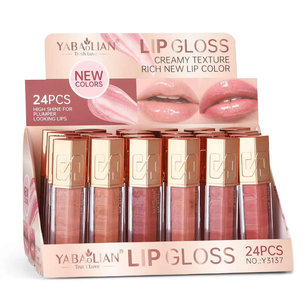 Wholesale Private Label Custom Vegan Glossy Pink Lip Gloss High  Quality  Pigment Vegan Long Lasting Clear Lipstick