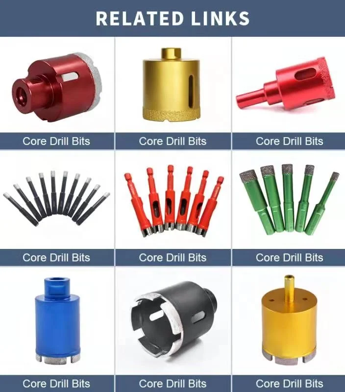 ceramic tile Glass material succession brazing diamond drill bit