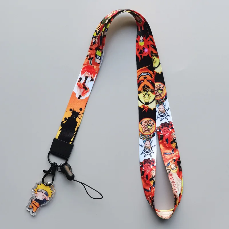 8 Designs Wholesale Anime Jiraiya lanyard for Mobile Phone Cartoon Double Side Thermal Transfer printing customised lanyard