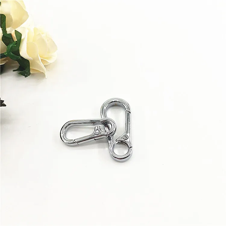 
Manufacturers supply zinc alloy spring ring mountaineering buckle outdoor travel bag hook polished waist hanging key chain hook 