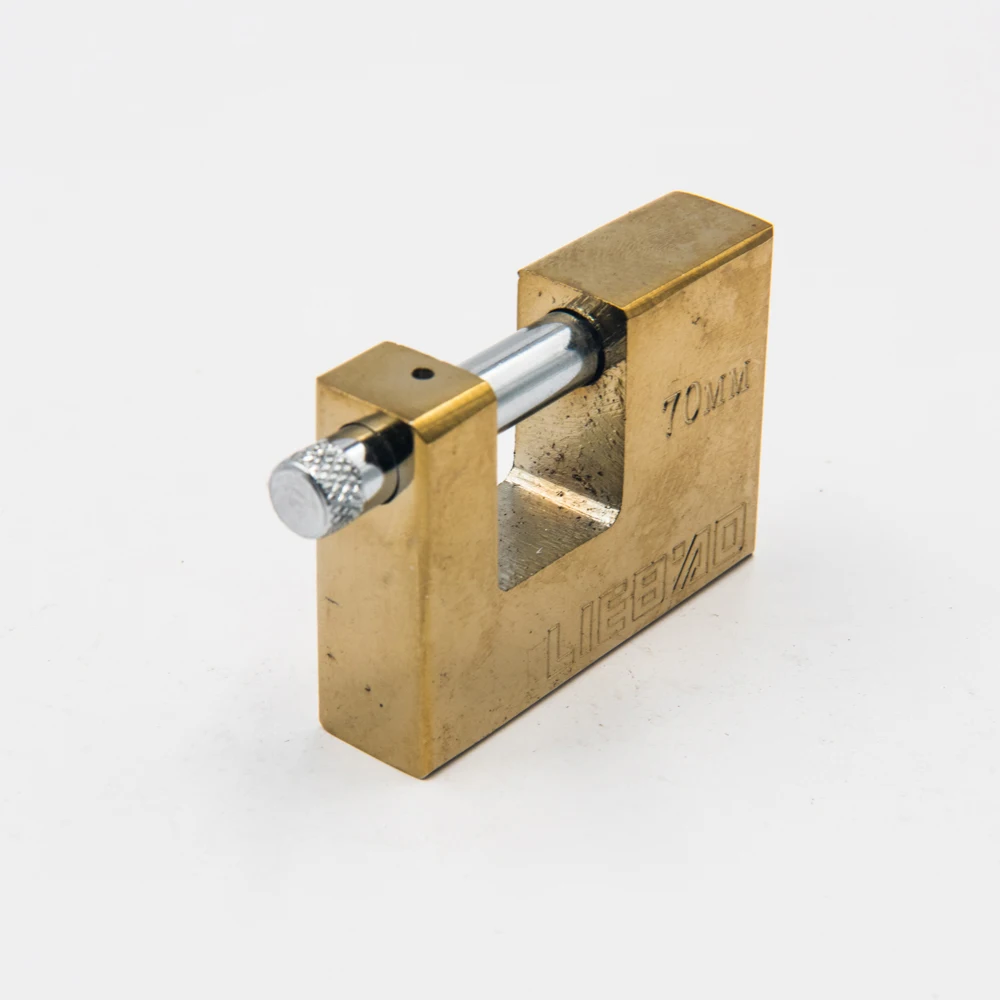 100mm Lock good Quality custom logo master key safety brass color padlock