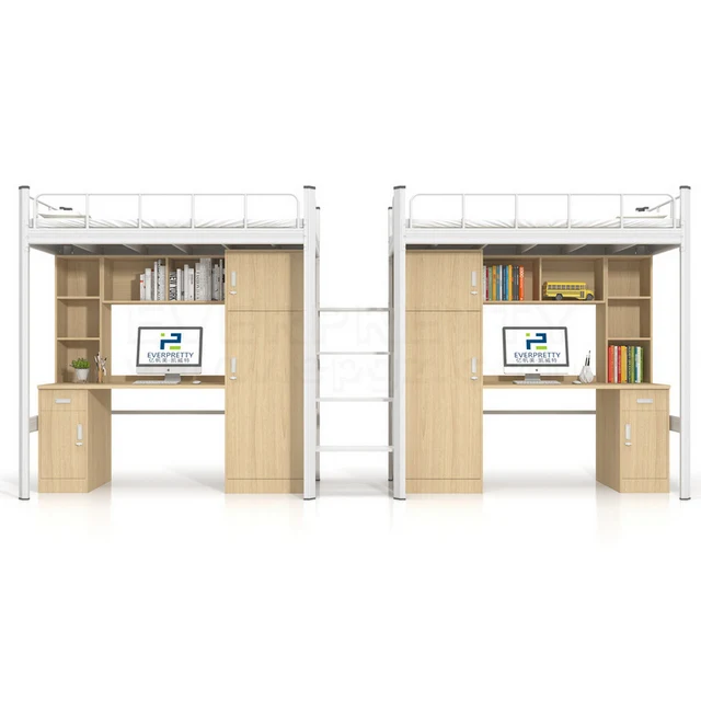 Factory Dormitory Apartment Metal Bunk Beds Double Decker Bed for Adult