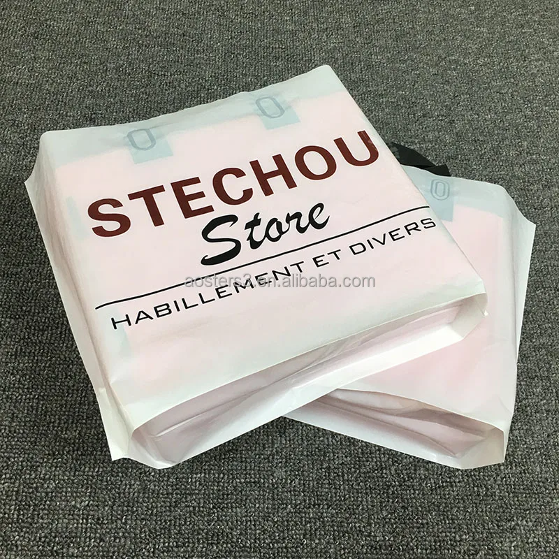 Wholesale clothing store bag hand carry gift bag clothes packaging plastic portable shopping bag