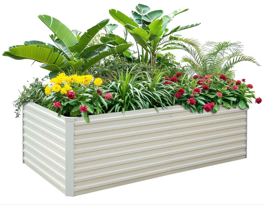 Square Large Raised Galvanized Planter Bed
