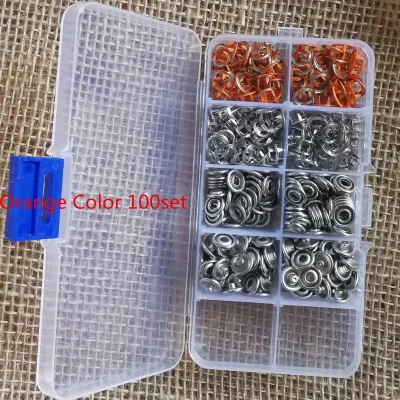 
100set/Box High Quality Metal Multicolor Prong Snap Buttons Metal Fasteners Press Stud For Romper Buckle Snap Baby Clothes DIY 