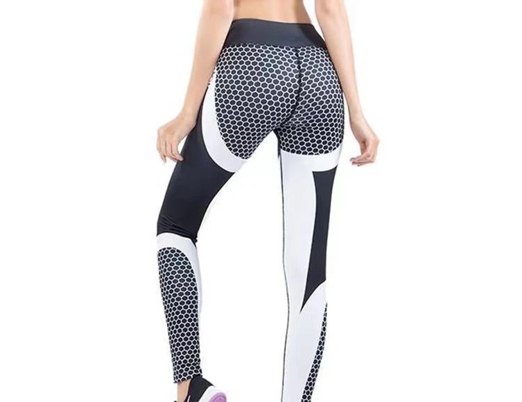 DUODUOCOLOR High waist yoga pants for women printing strapped legging bodycon long pants summer clothes D97647