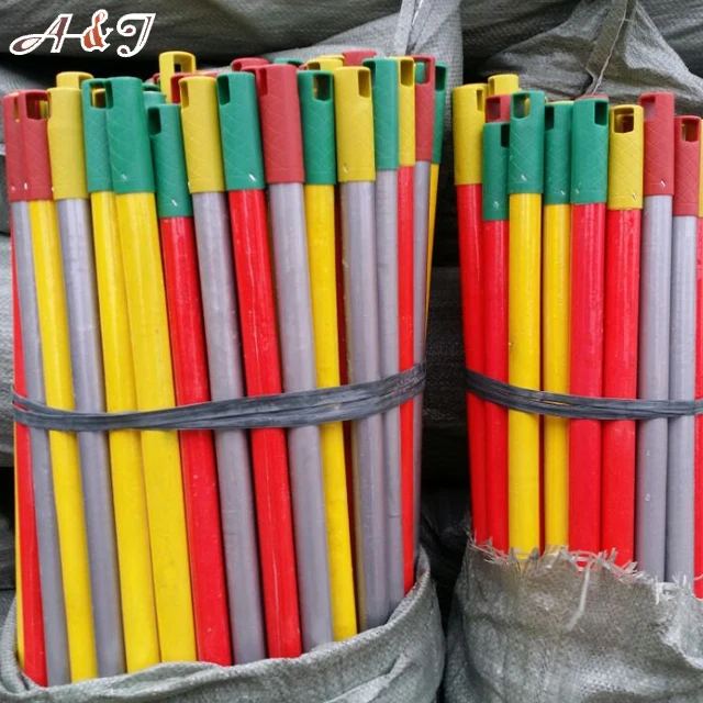 Factory Best quality ribbed PVC wooden broomstick Wood Round Stick machine making wooden stick broom handle