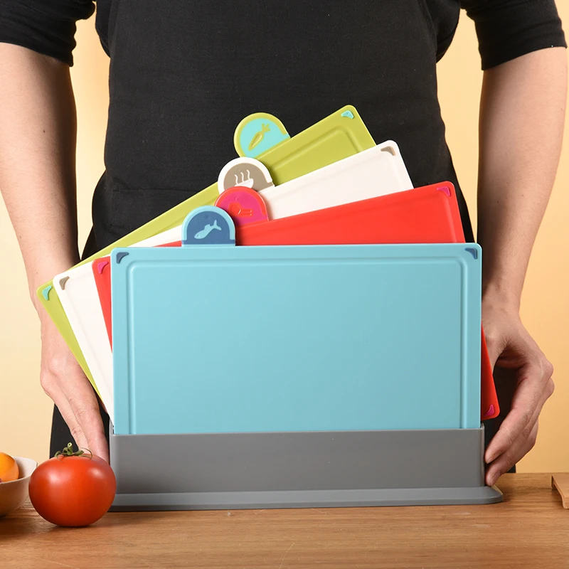 Wheat Stalk Plastic 4 Piece Cutting Board Set Chopping Board High Quality and Classified Board Cookware PP Healthy Sterility