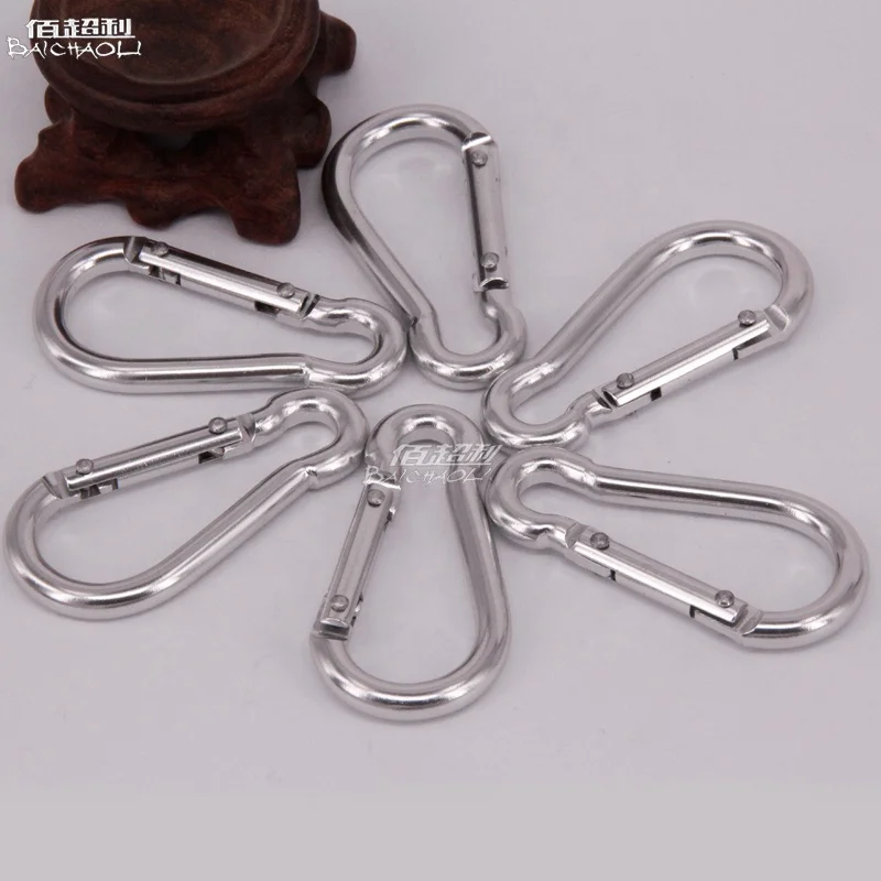 
Baichaoli 5 gourd Double rivet Silver Aluminum alloy carabiner hooks 