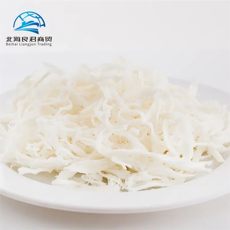 Hot selling nutritious delicious vietnam flavour dried squid seafood snack white shredded calamari squid