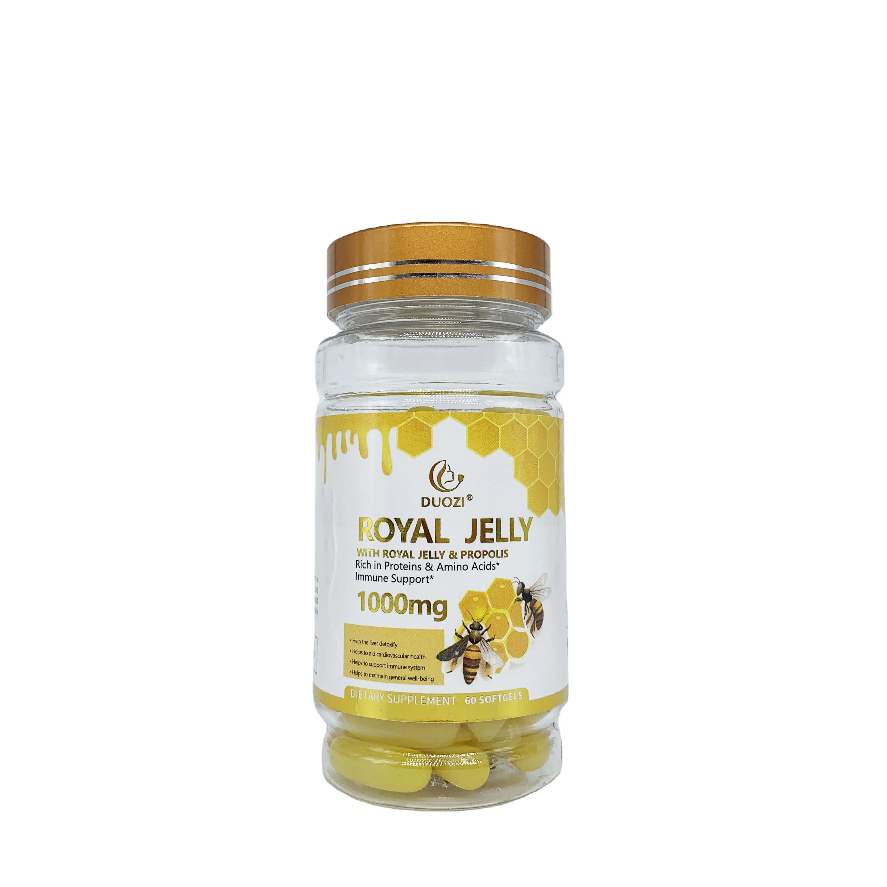 OEM ODM 100% Natural Fresh Honey Extract Royal Jelly Softgel Capsules