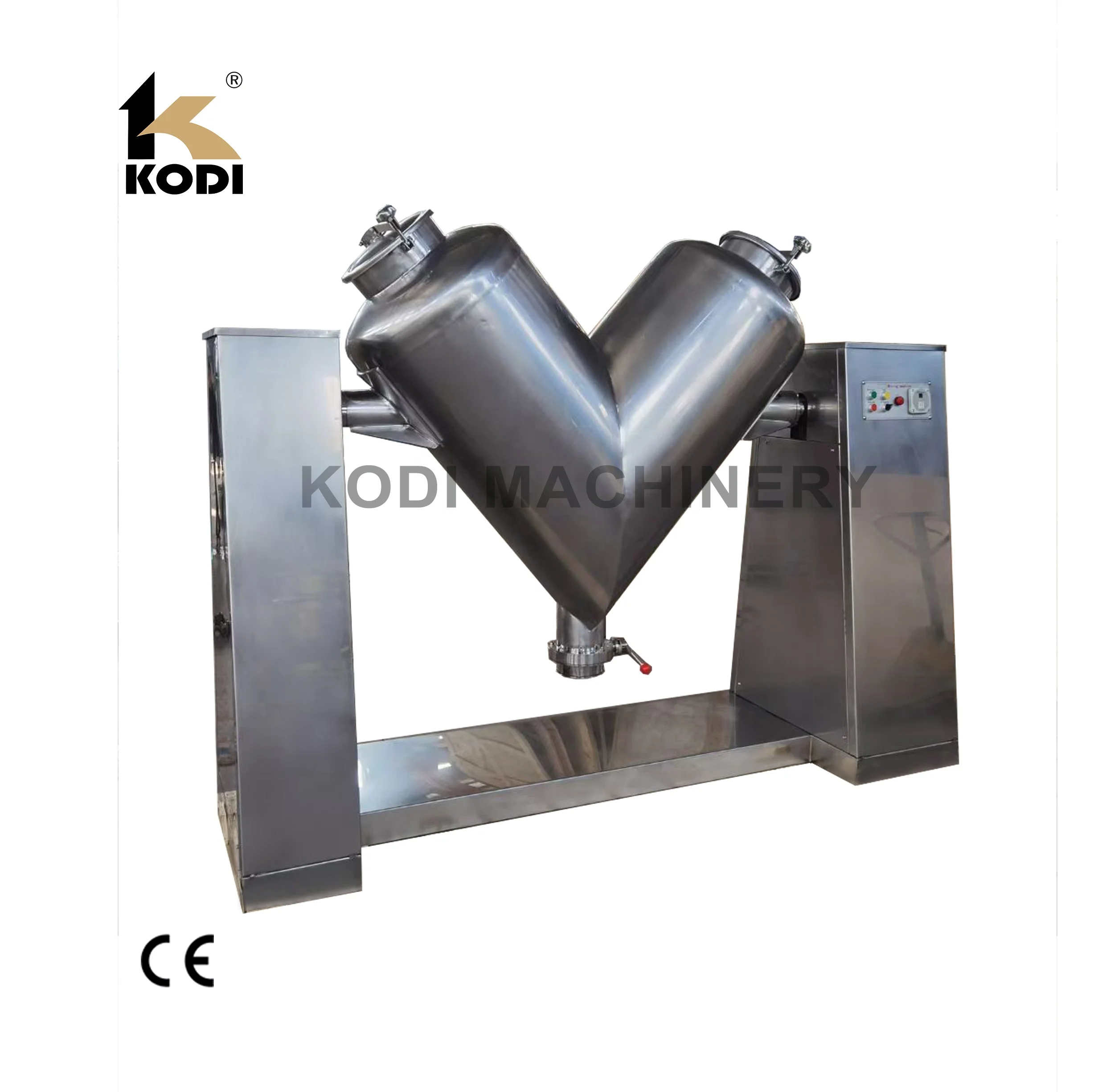 V Shape Stainless Steel Powder Mixer Blender With Forced Stirrer