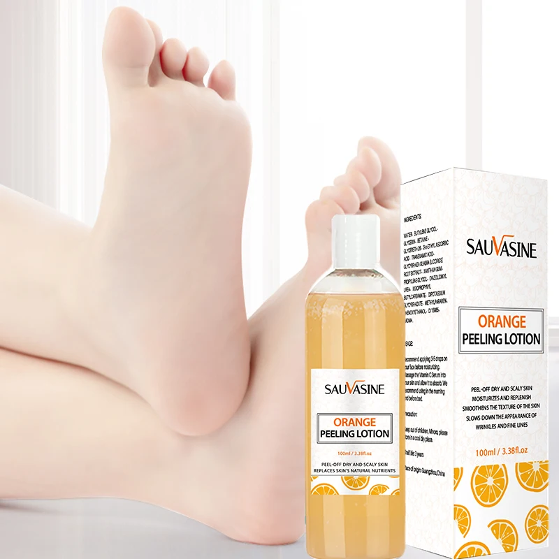 dark knuckle remover exfoliating foot peel mask face body exfoliator skin whitening oil Orange body peeling lotion for legs