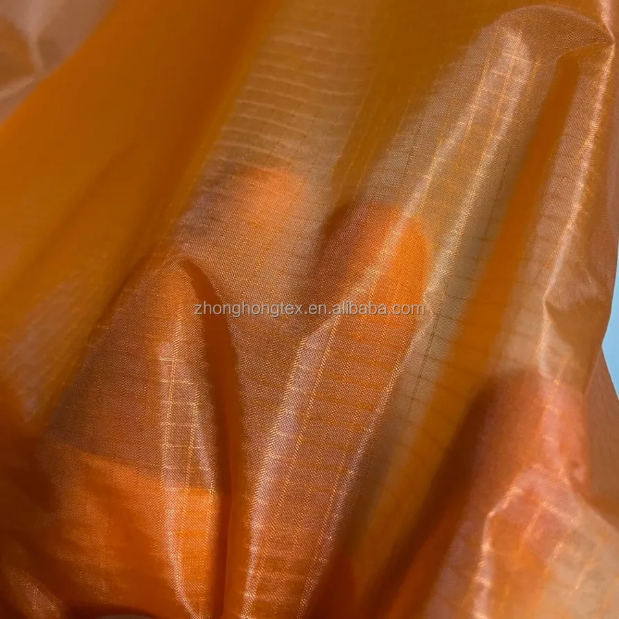 Wholesale High Quality Parachute Paraglider Fabric 30D Nylon 66 Ripstop Fabric 43GSM Double Side Silicone Coated