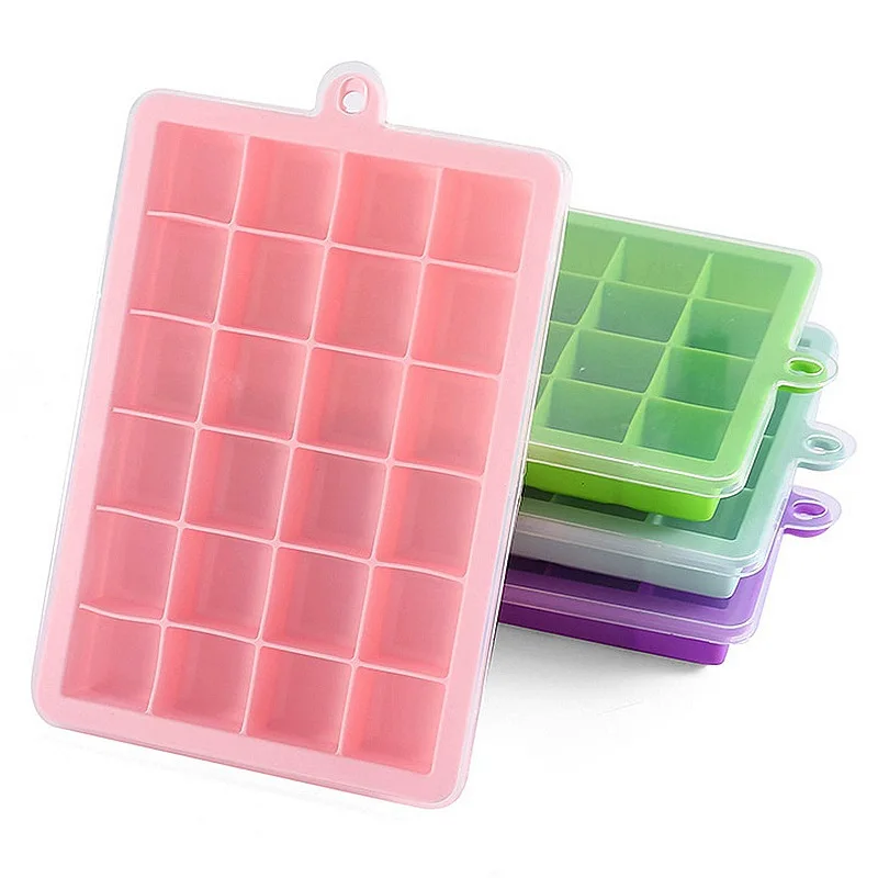 Silicone ice tray mold with cover honeycomb ice mold household artifact ice tray