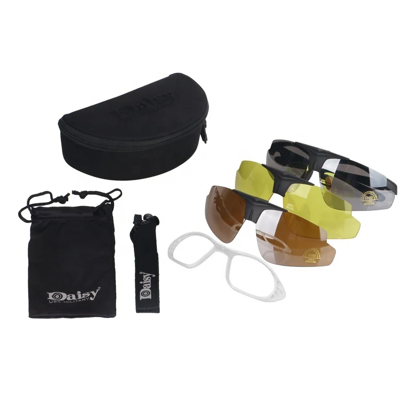 Mzj Optics Daisy 3pcs Interchangeable Lens Anti-Glare UV400 Sport Glasses Outdoor Men Women Road Bicycle Windproof Sunglasses