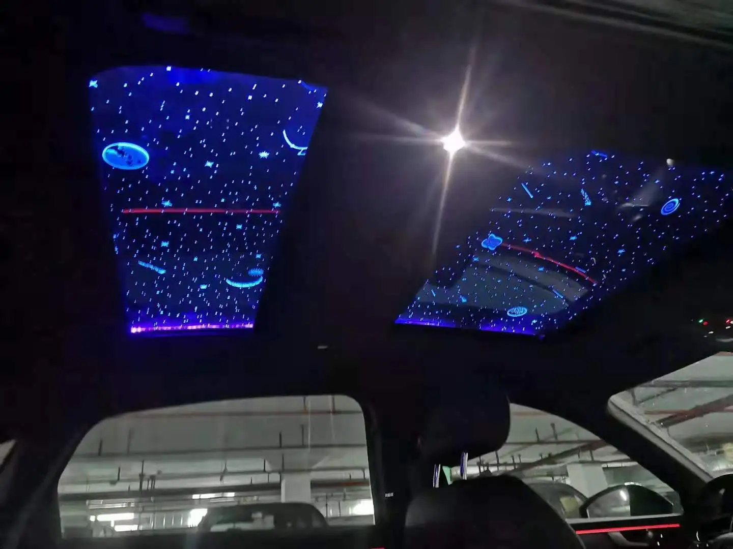 Multi-colour Various options car decorative lights interior ambient light panoramic sunroof starlight film top, car accessories