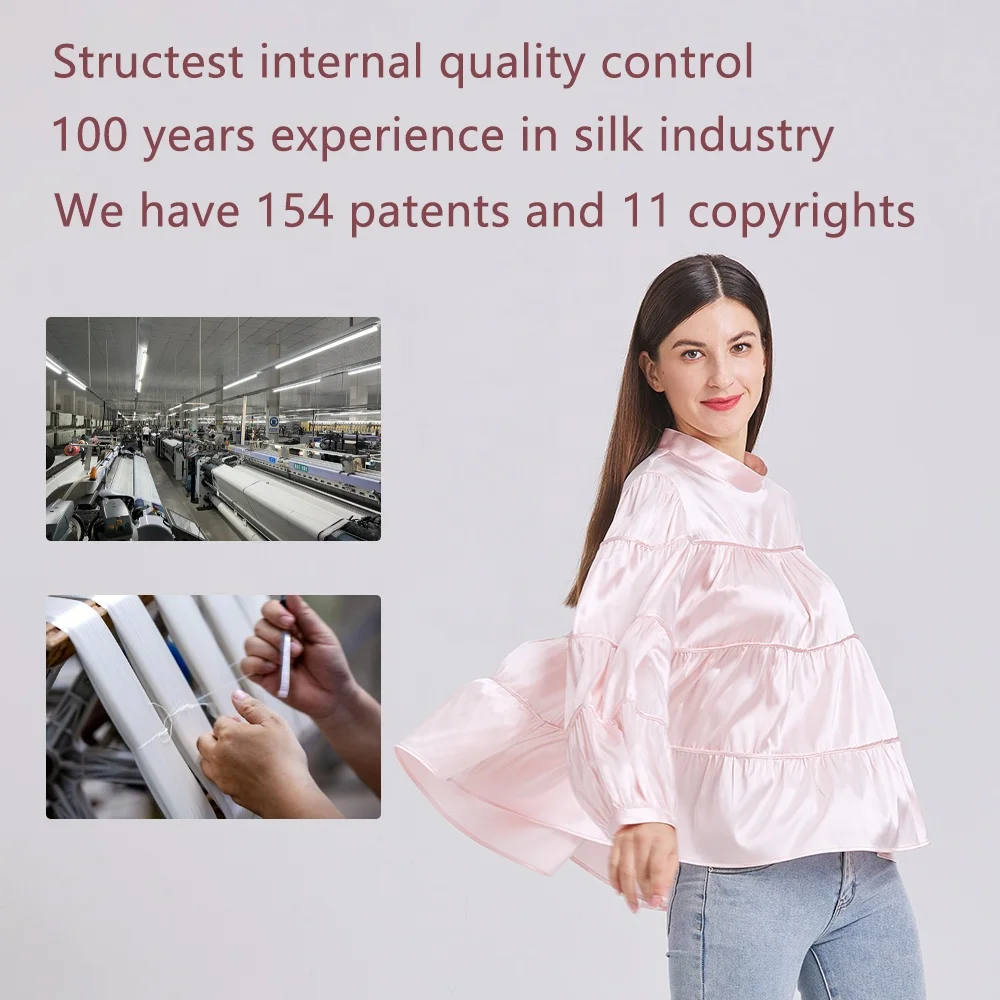 OEKO-TEX Women Silk Blouse 100% Mulberry With Customized Size Top Fashion