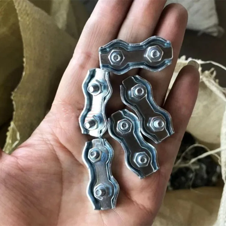 50PCS/30PCS M2 M3 M4 M5 M6 304 Stainless Steel Duplex Clips Stainless Steel Wire Cable Rope Grips Clamps