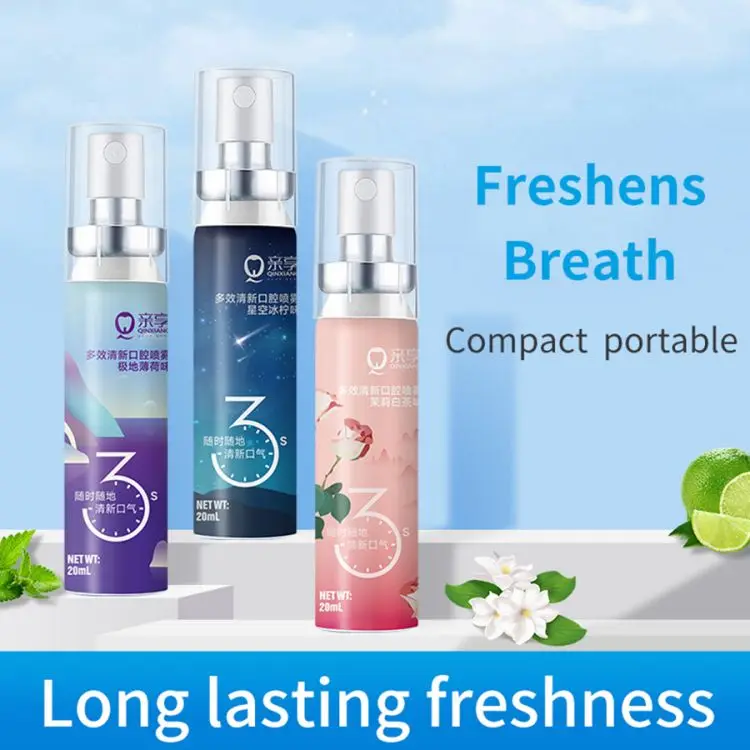 Oral cleaning spray Fresh breath Portable mint flavor