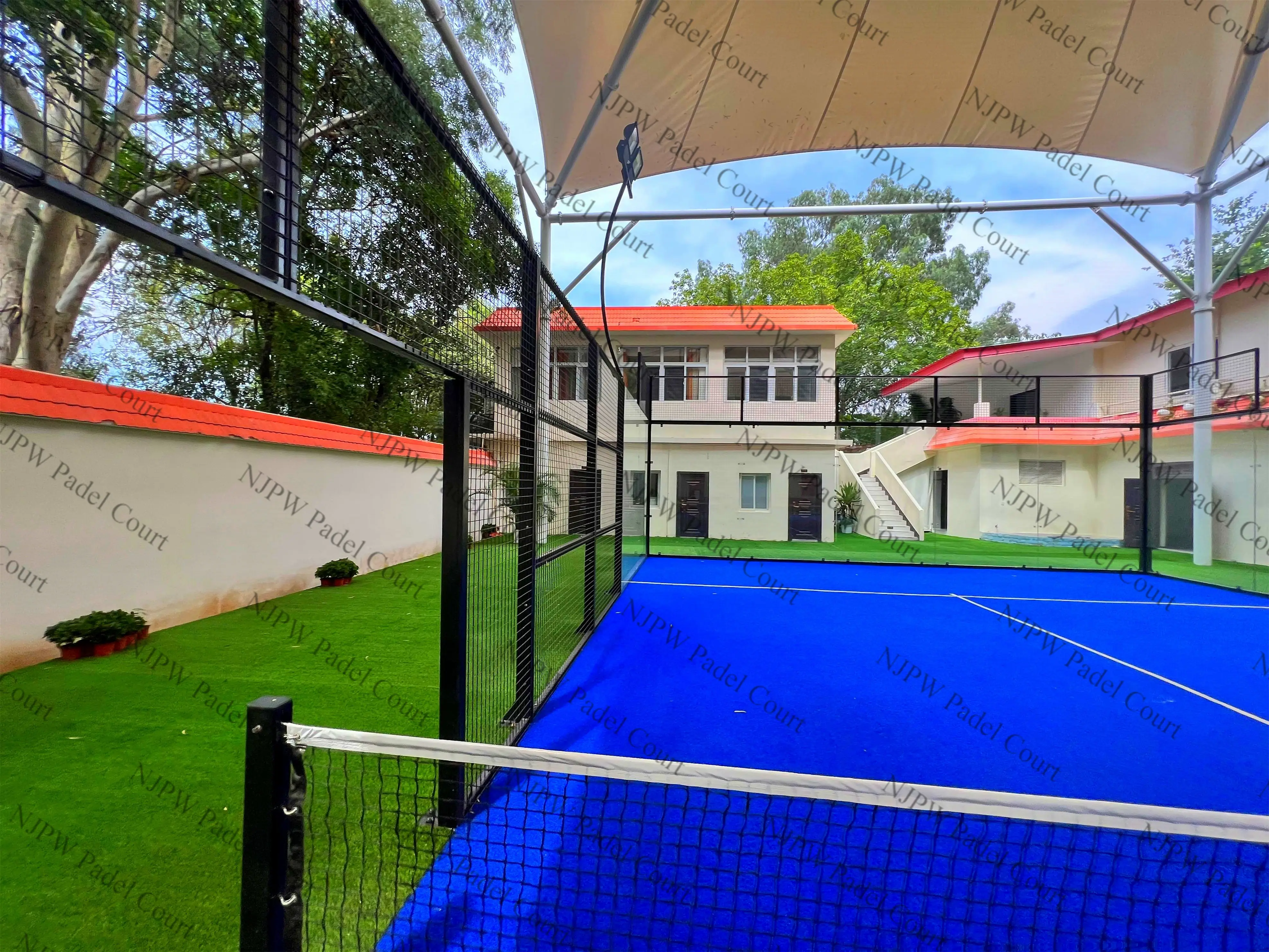 Wpt Paddle Super Panoramic Court Nice Design Panoramic Padel Tennis Court Popular in Italy Kuwait Qatar Saudi and Chile