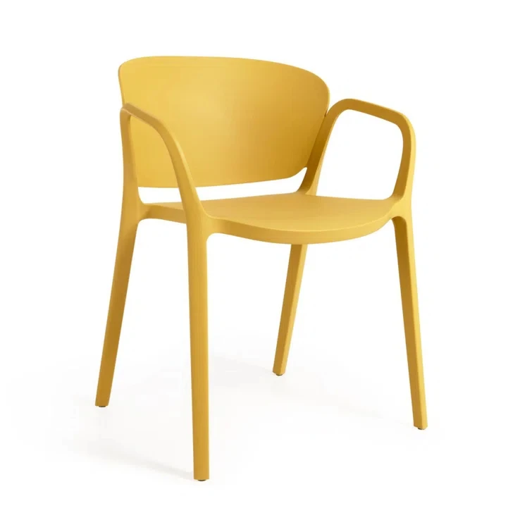Nordic Dining Plastic Chairs Modern Garden Green Chair For Outdoor Restaurant and Cafe