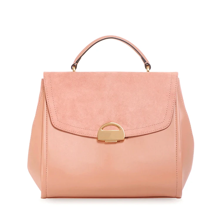 Wholesale Custom Logo Fashion Europe Style Womens Handbags Luxury Vegan Leather Suede Fabric With Luxury Lock Ladies Handbags