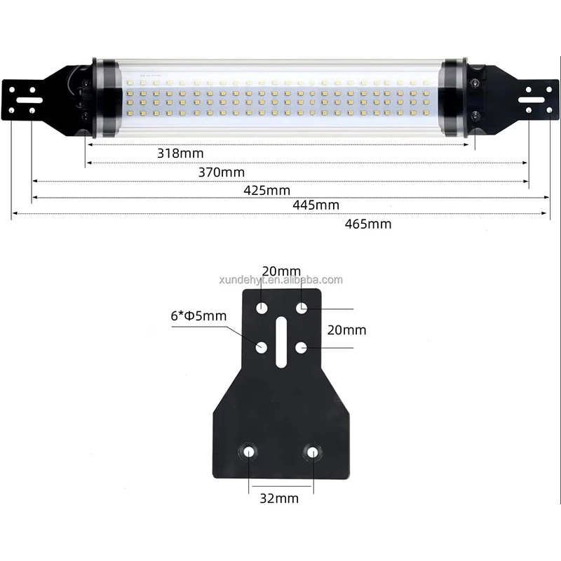 15W led waterproof machine tool work light 220V CNC lathe round tube rugged lighting 360 rotating CNC work light