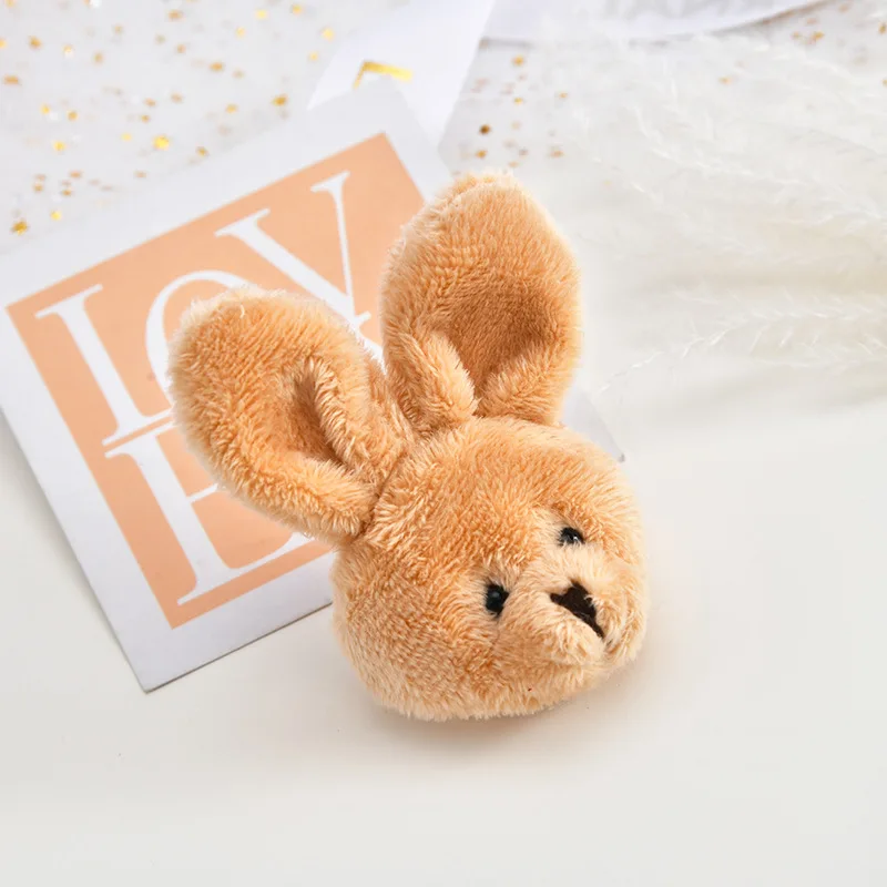 Custom Cotton  Animal Bear Doll Handmade Three -Dimensional Cute Embroidery Doll DIY Rabbit Accessories Brooch Accessories