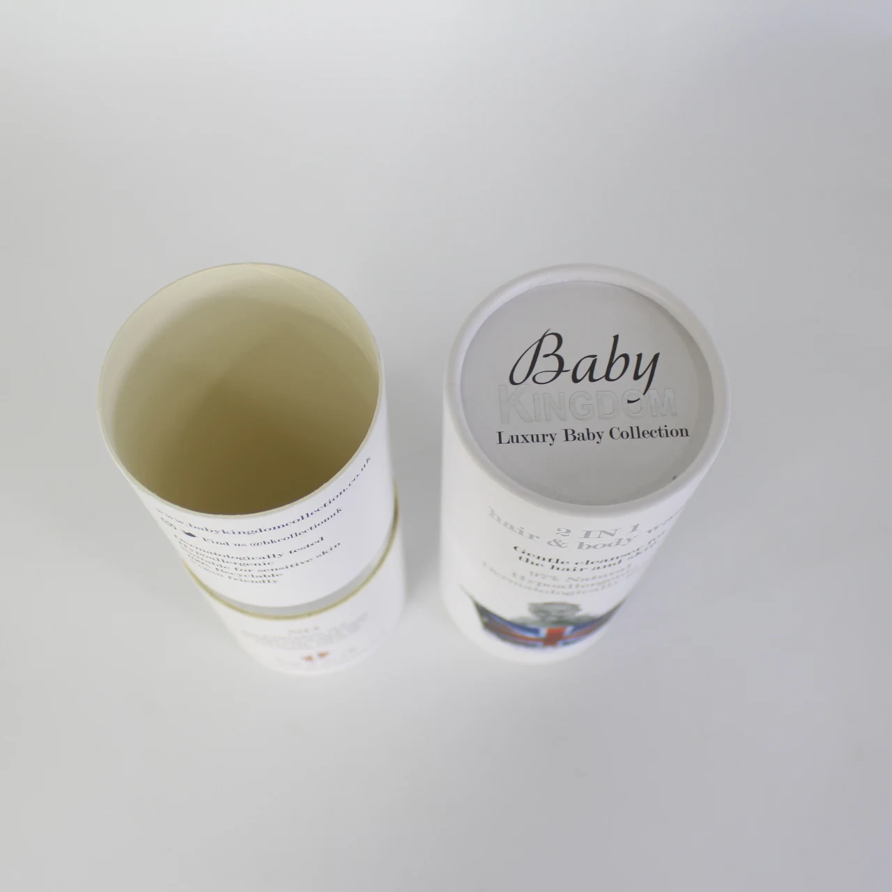 Eco friendly biodegradable food grade tea coffee cylinder paper cardboard round tube packaging for super food powder packaging