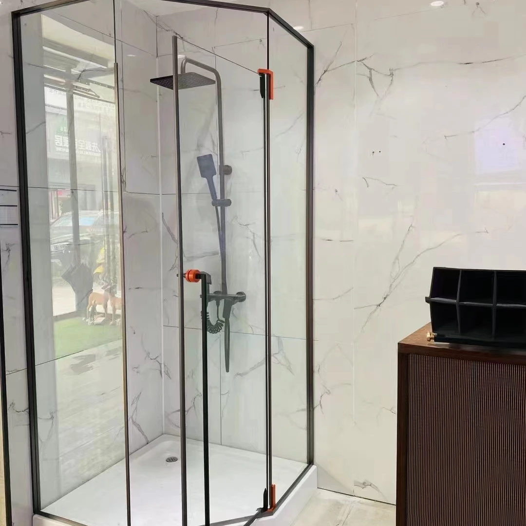 Frameless corner shower room Diamond type glass shower room shower cabin