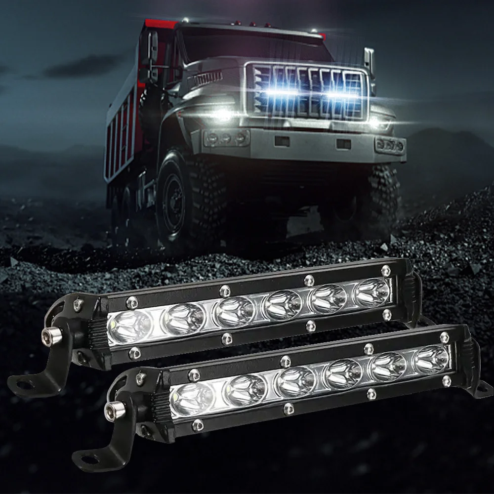 Super Bright DRL Single Row 4X4 LED Light Bar Headlight Lamp For 4WD Offroad Vehicle Truck SUV ATV SUV UTV Jeep