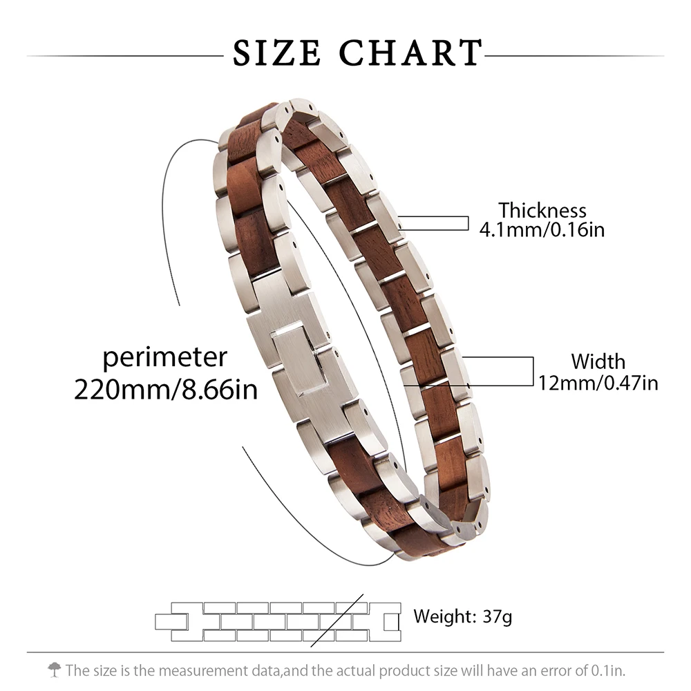 China Wholesale Perfect Gift Rose Gold Plated Stainless Steel Unisex Wooden Skeleton Bracelet for men and women