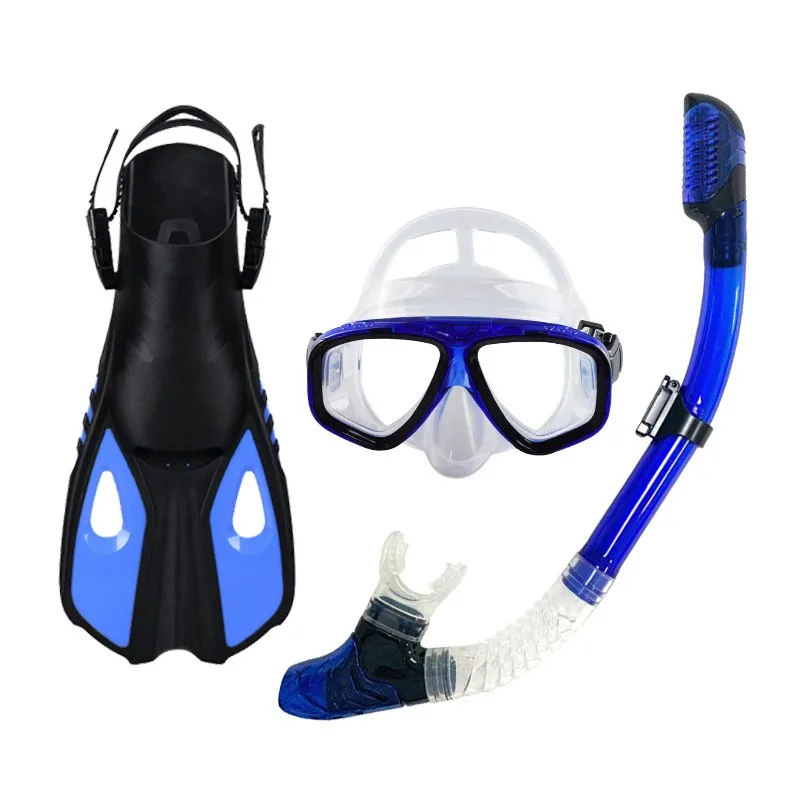 Wholesale Snorkel Set Newest Diving Gear Adults Diving Goggles Mask Dry Top Snorkel And Dive Flippers Set