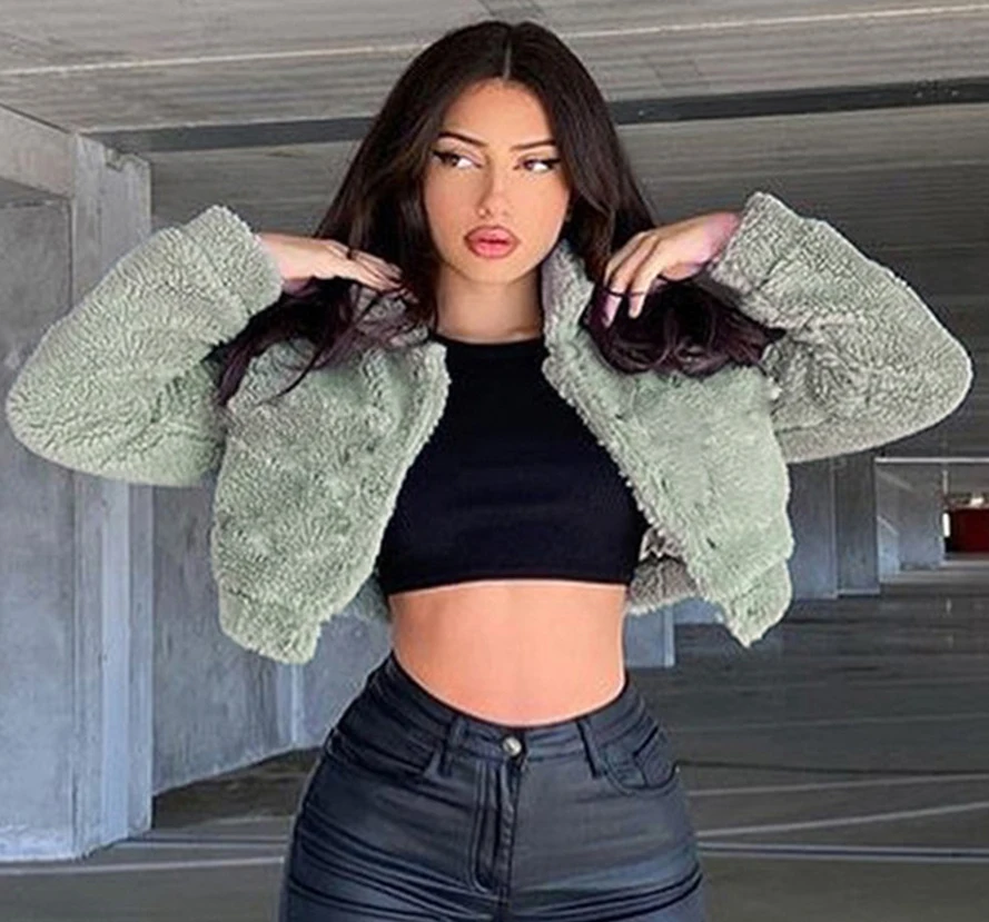 Оптовая продажа, дешевая куртка из овечьей шерсти с длинным рукавом