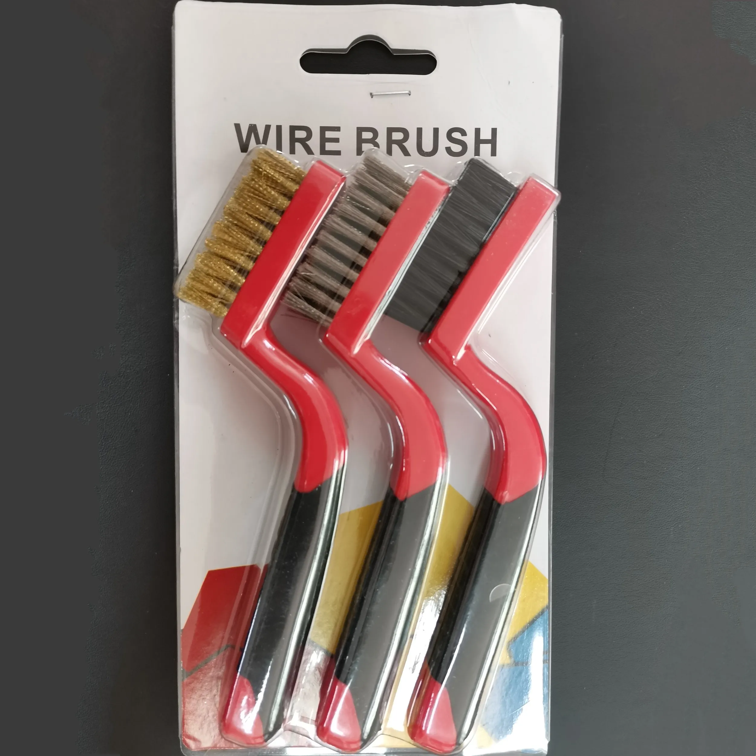 Stainless Steel Brass Nylon Cleaning Polishing Wire Brush set