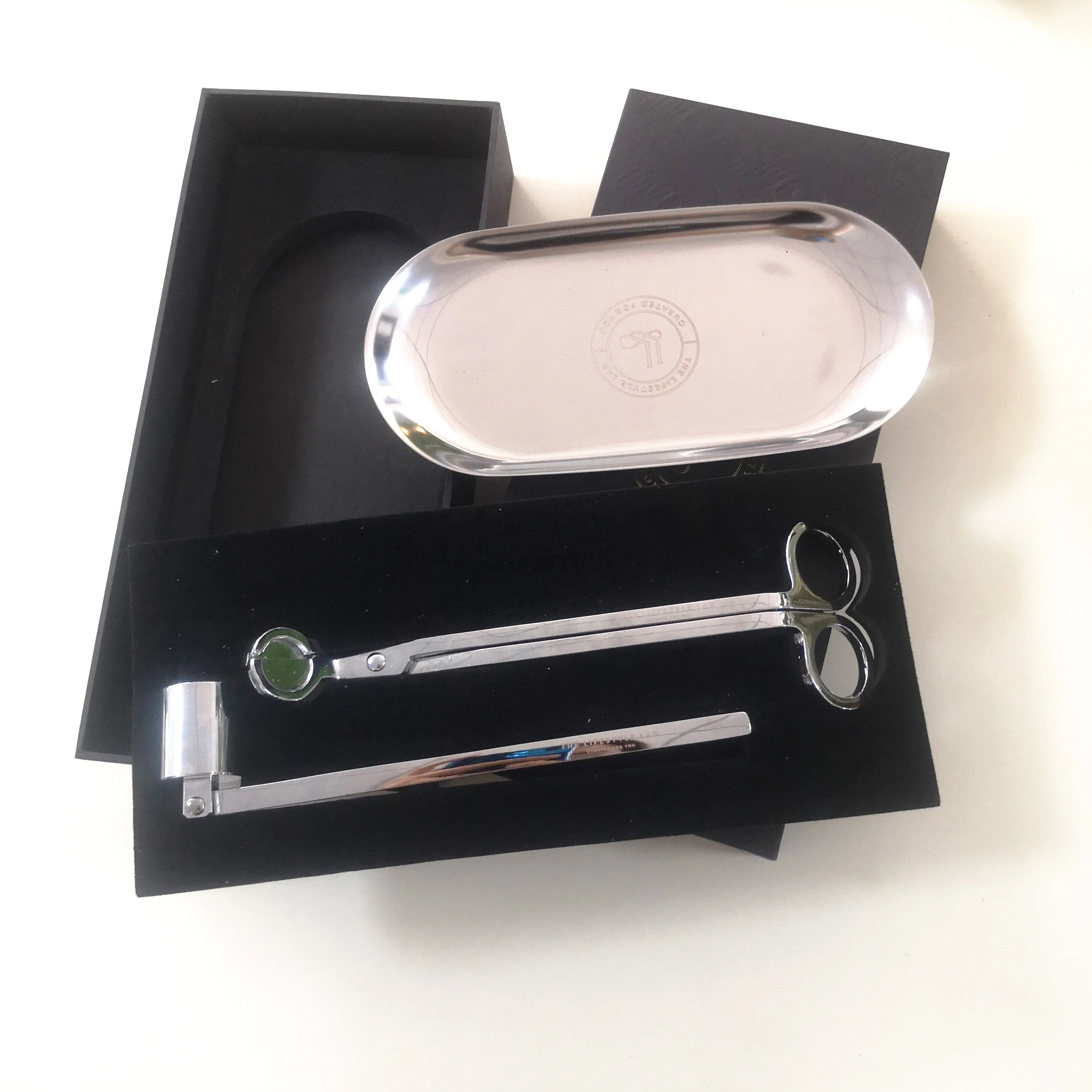 Candle tools stainless steel candle wick trimmer dipper snuffer tools for candles