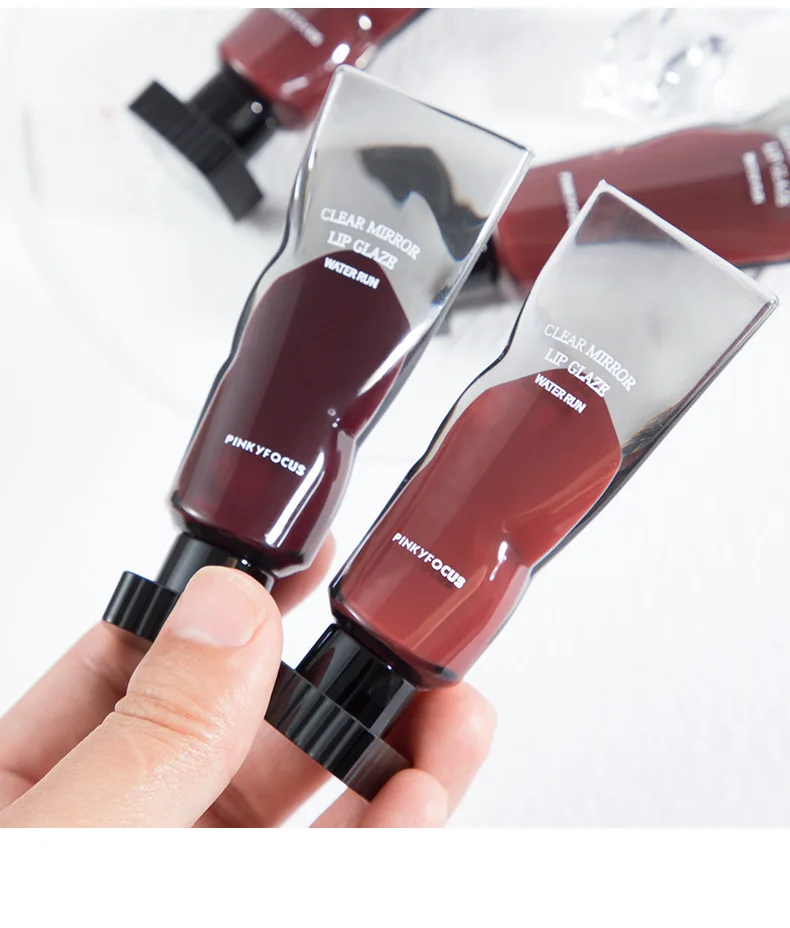 Fully Stocked Black Mirror Water Lip Gloss Lip Oil Waterproof Liquid Lipstick Clear Tint Makeup Transparent Lip Glaze