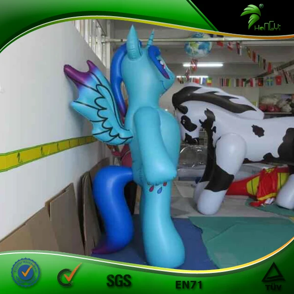 Hongyi Inflatable Cartoon Anime Figure Mascot Suit Double Layer Inflatable Moving Rainbow Horse Costume