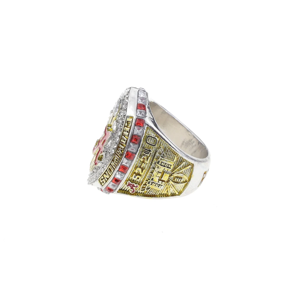 Shengwen Ncaa 2020 Alabama Red Tide Team University Champion Alloy Anniversary Gift Ring