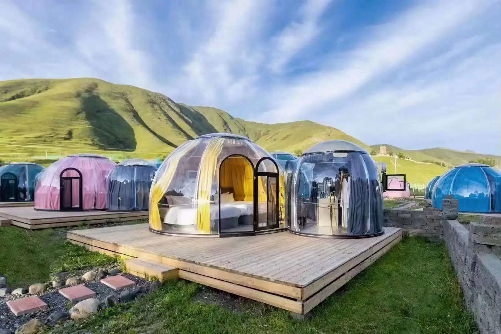 bubble room transparent bubble Transparent room hotel starry sky room mini greenhouse villa Poly dome house