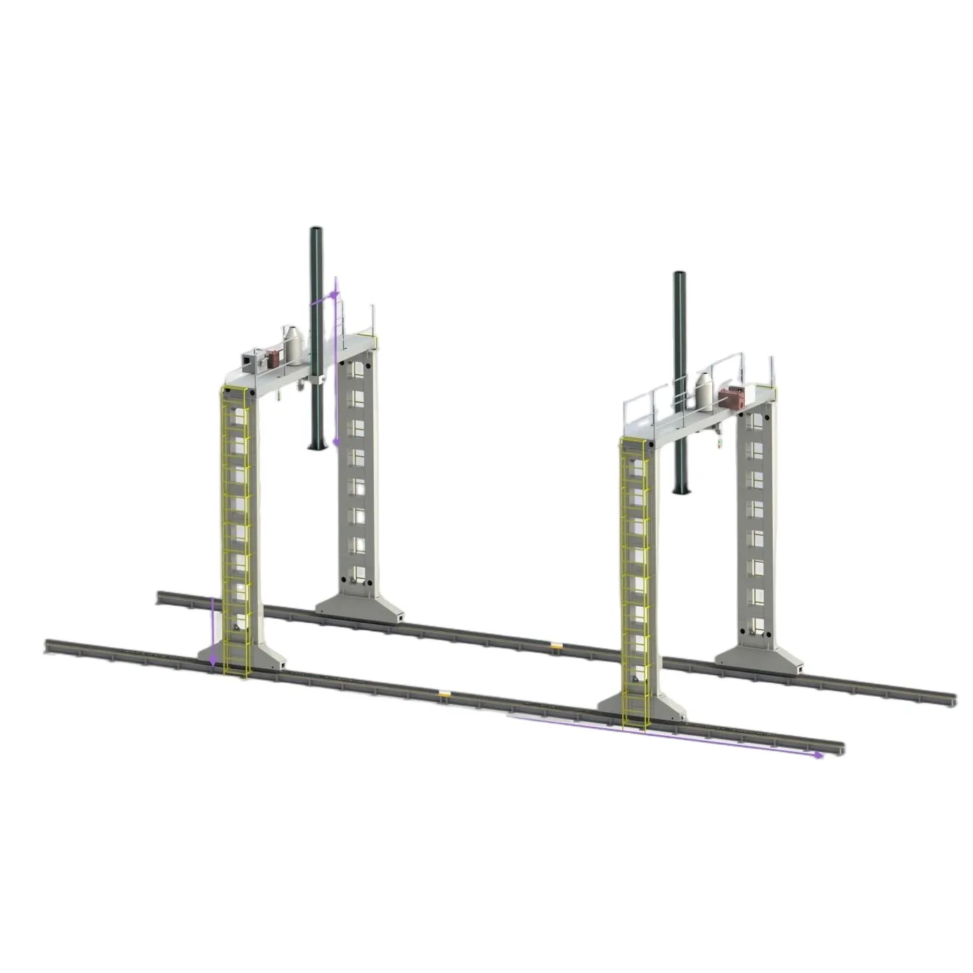 The factory supplies made in china gantry,Sky rails,  trusses 6-9 Axis robot welding station