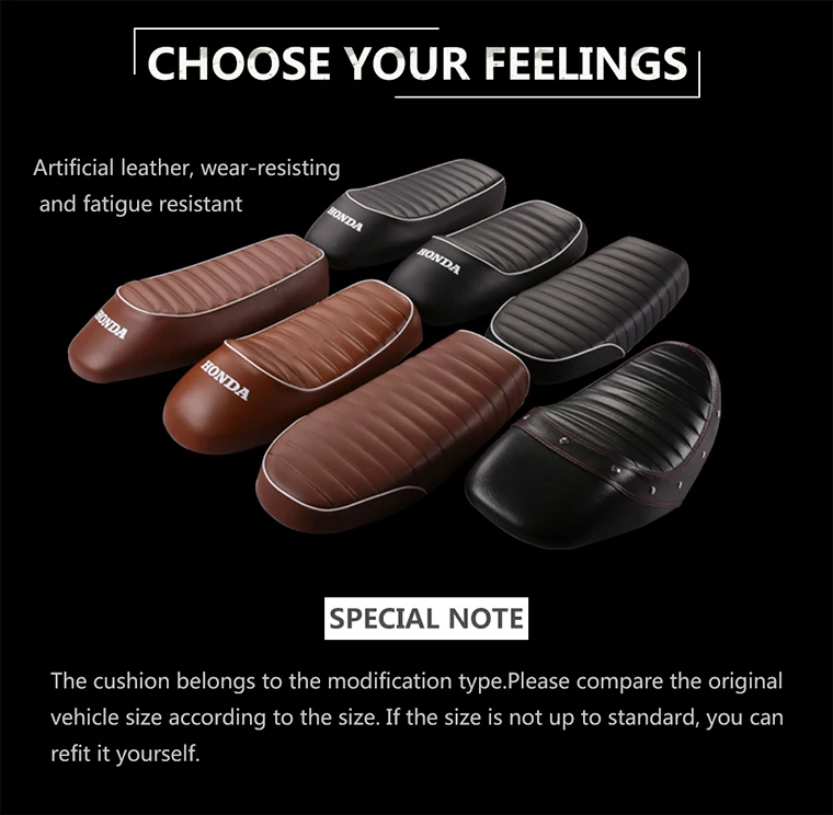  Универсальное мотоциклетное модифицированное сиденье для Кафе Racer Flat Brat Hump седло CG125