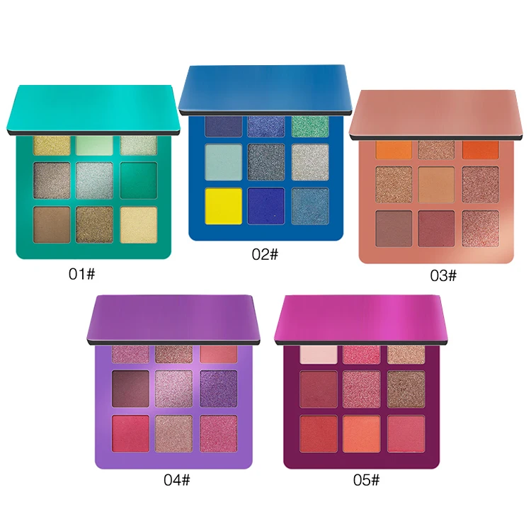 9 Colors High Pigment Eye Shadow Make Your Own Brand Makeup Private Label Custom Eyeshadow Palette