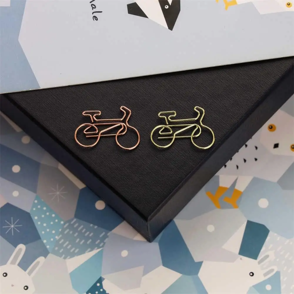 50 Piece Bicycle  Shape Paper Clips,Funny Planner Clips for for Fun Office Supplies School Gifts Wedding Decoration