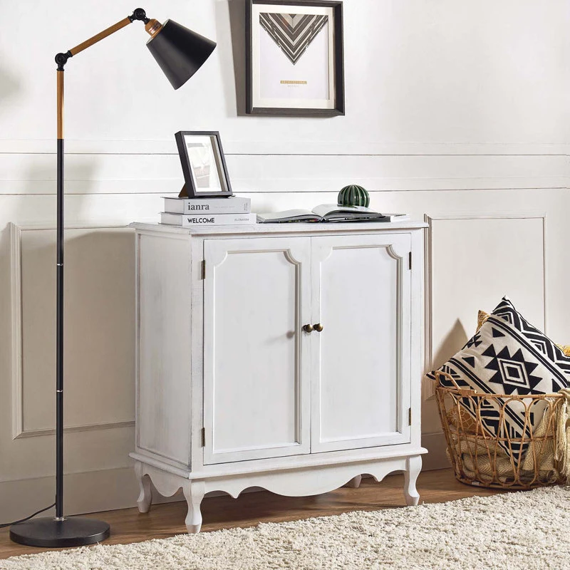 High Quality New Style Home Furniture White Wooden Cabinet With 2 Door for Living Room