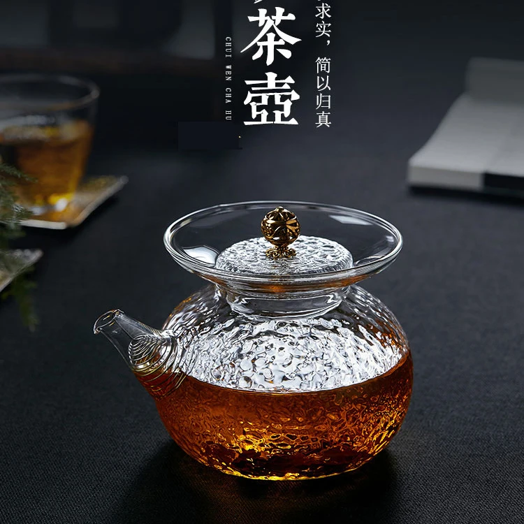 
Borosilicate fire resistant glass teapot for teas 