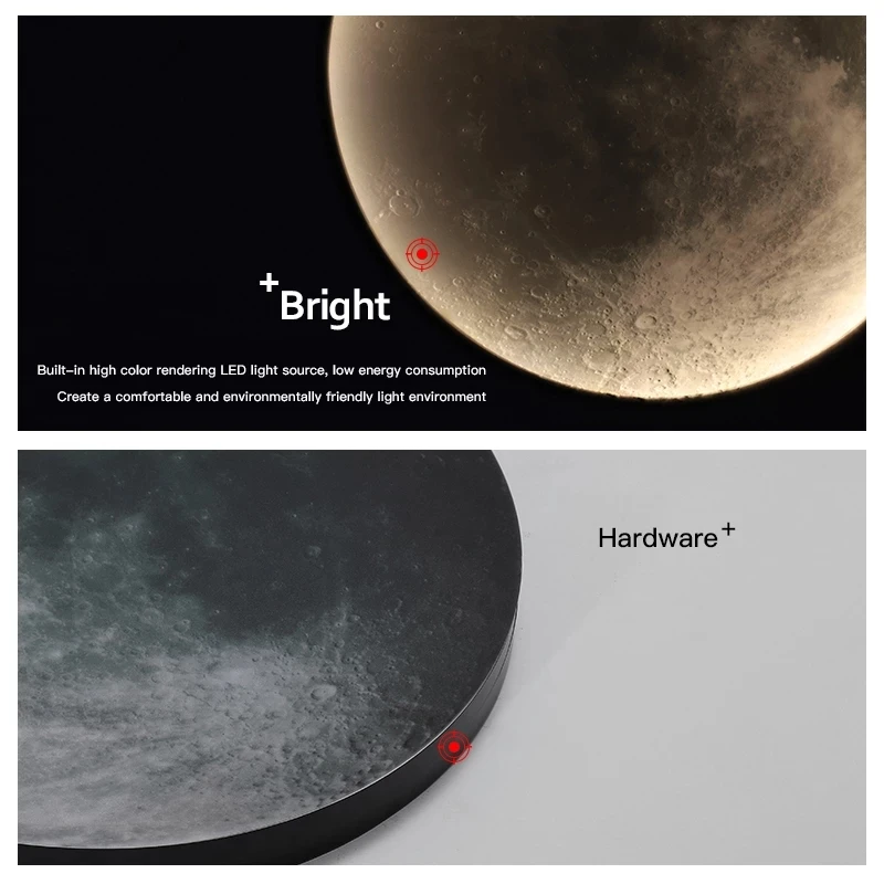 New Nordic Style Light Luxury Creative Decoration Moon Wall Lamp Ceiling Lamp For Bedroom