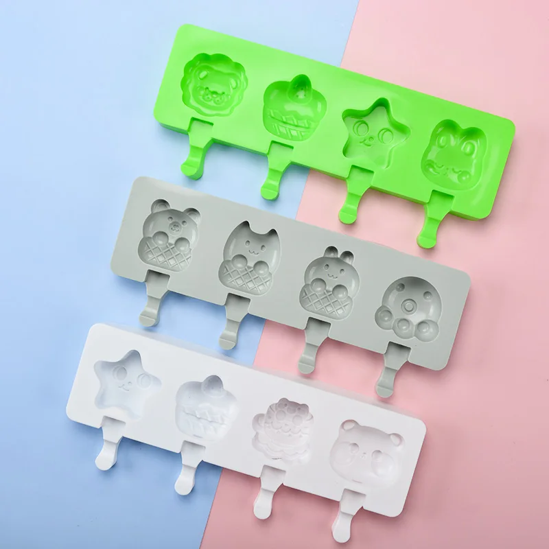 Silicone Ice Cream Mold Tools Ice Pop molds Silicone Popsicle Ice Cream Mold For Kids DIY