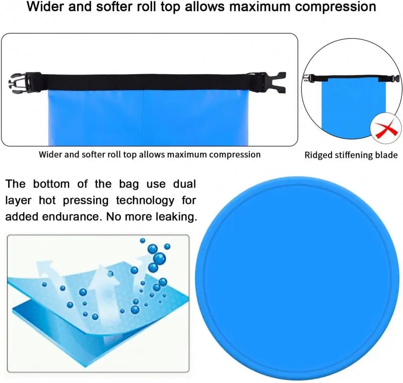 25L inflatable waterproof backpack dry bag for kayak swimming boating fishing